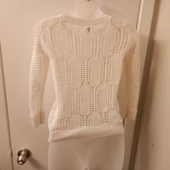 Free People Boho Layering Lace Knit Sweater Top - Picture 2 of 8